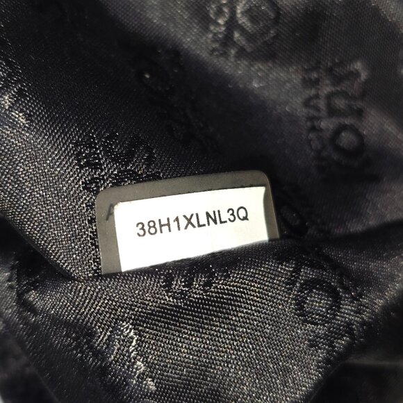 Michael Kors Ludlow Black & Beige Signature Canvas & Leather Drawstring HoboBag - Picture 7 of 11